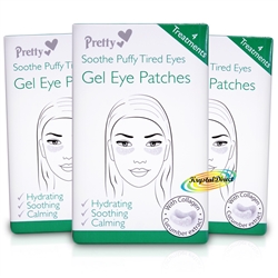 3x Pretty Gel Eye Patches Soothe Puffy Tired Eyes 4 Treatments