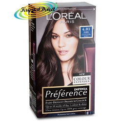 Loreal Preference Paris 4.01 NATURAL DARK BROWN Permanent Hair Colour Dye