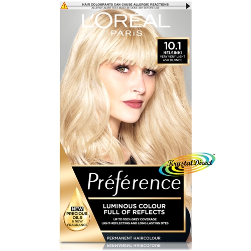 Loreal Preference 10.1 Helsinki VERY VERY LIGHT ASH BLONDE Permanent Hair Colour