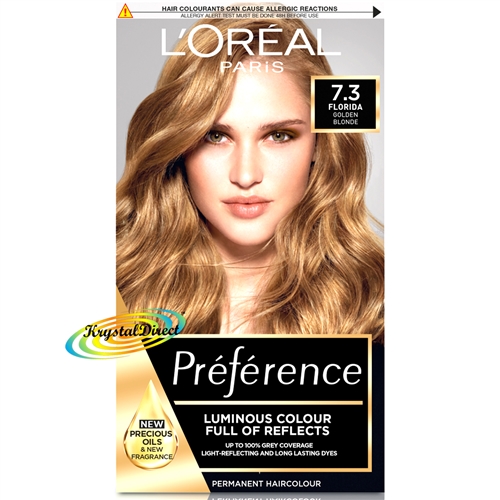 L'Oreal Preference 7.3 Florida Golden Blonde Permanent Hair Colour Dye