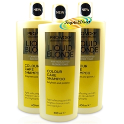 3x Liquid Blonde Colour Care Shampoo 400ml - Brighten And Protect