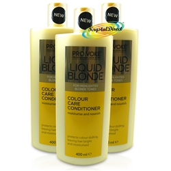 3x LIQUID BLONDE Colour Care Golden CONDITIONER 400ml - Moisture And Nourish