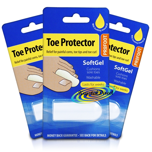 3x Profoot Soft Gel Toe or Finger Protector Relieves For Painful Corns