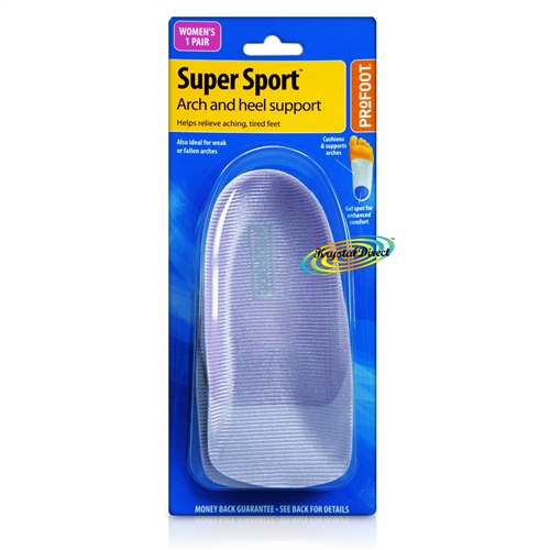 Profoot Super Sport Moulded Aching Tired Feet Relief Arch Heel Cushions Support Women's