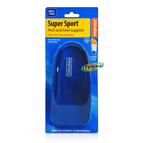 Profoot Super Sport Moulded Aching Tired Feet Relief Arch Heel Cushions Support