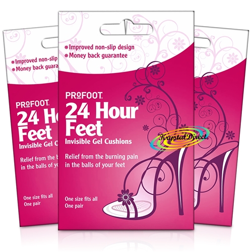 3x Profoot 24 Hour Feet Invisible Gel Cushions High Heels Shoes Boots Sandals