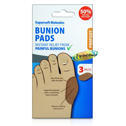 Profoot Bunion Pads Instant Relief Soft Soothing Rubbing Protection 3 Pads