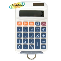 8 Digit Solar Handy Calculator With Hook For Lanyard (Lanyard Not Included)