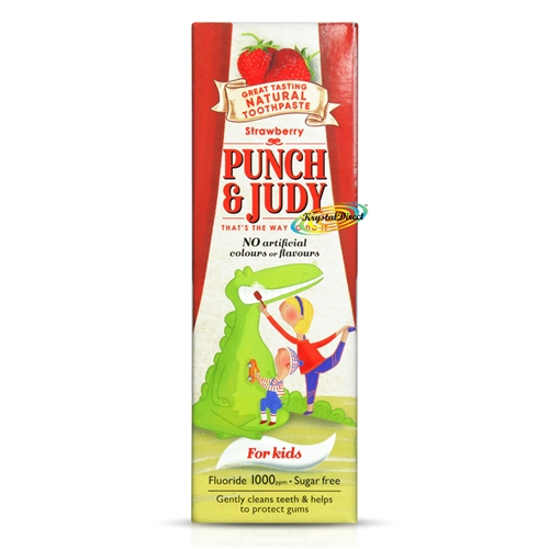 Punch & Judy Strawberry Natural 1000ppm Fluoride Toothpaste 50m 3+ Years