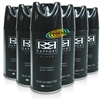 6x Rapport Black Long Lasting Masculine Deodorant Body Spray For Men 150ml