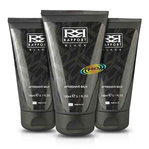 3x Rapport Black Aftershave Balm 150ml