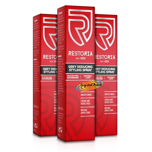 3x Restoria Grey Reducing Styling Spray for Men 150ml