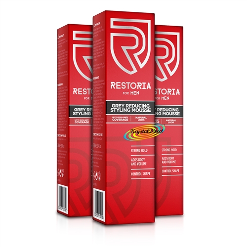 3x Restoria Grey Reducing Mousse for Men 200ml
