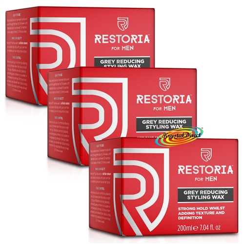 3x Restoria Grey Reducing Styling Wax for Men 125ml