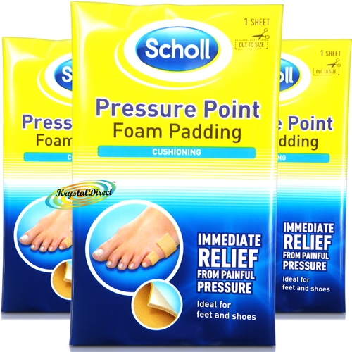 3x Scholl Pressure Point Foam Padding