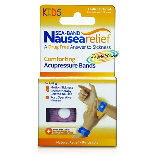 Sea Band Drug Free Natural Nausea Relief Re Usable Acupressure Wristbands Kids