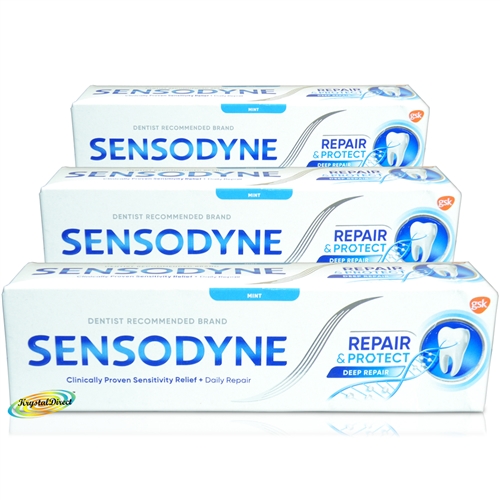 3x Sensodyne Repair & Protect Toothpaste 75ml