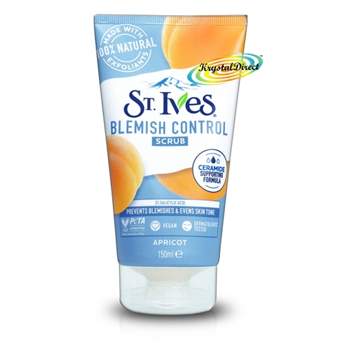 St.Ives Blemish Control Natural Apricot Cleansing Face Scrub 150ml Oil Free