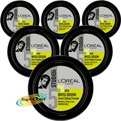 6x Loreal Studio Line Invisi Groom Smart Hair Styling Pomade Cream Medium Hold