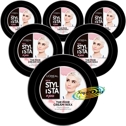 6x Loreal Stylista The Pixie Cream Styling Wax Short Hair 75ml