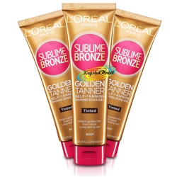 3x L'Oreal Sublime Bronze Golden Tinted Self Tanning Body Gel 150ml