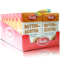 14xSula Butter-Scotch Natural Sugar Free Boiled Sweets 42g