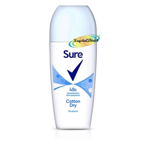 Sure Cottton Dry 48Hr Anti-Perspirant Deodorant Roll On Alcohol Free 50ml