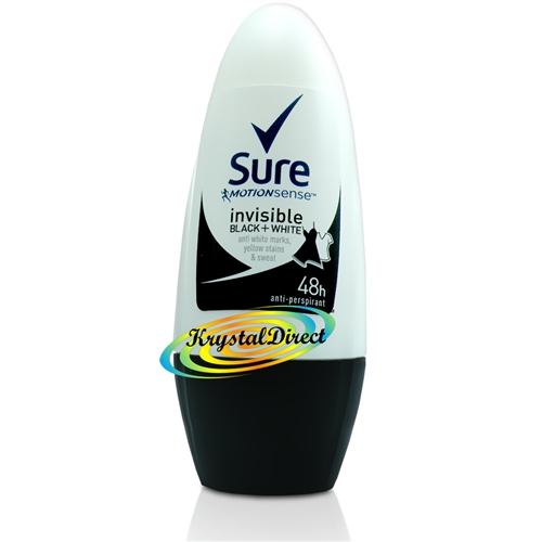 Sure INVISIBLE Black + White 48Hr Anti-Perspirant Deodorant Roll On 50ml