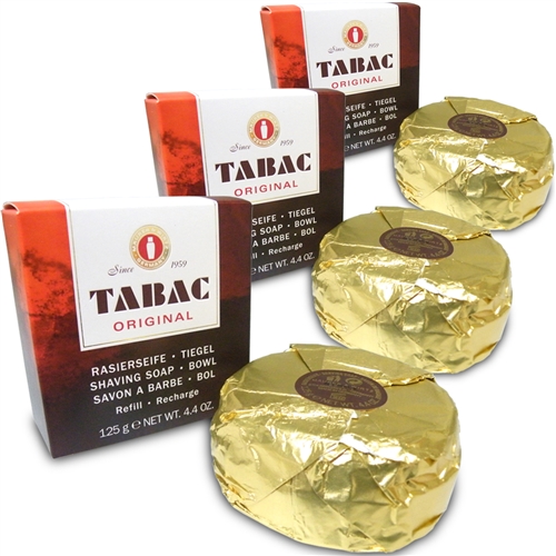 3x Tabac Original Shaving Shave Soap REFILL 125g for Bowl