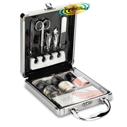 Technic Complete French Manicure Pedicure Kit Nail Polish Travel Case Gift Set