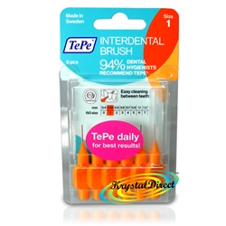 Tepe Interdental Brush 0.45mm Orange Size 1 6 Brushes