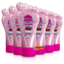 6x The Foot Factory Softening Smoothing Exfoliating Foot Care Scrub Berry 180ml