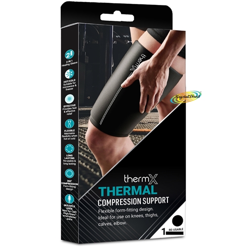 Thermx Thermal Compression Support Sleeve MEDIUM Heat & Cold Therapy