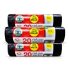 3x Tidyz 20 Refuse Sacks Recyclable Black Bin Bags 50L