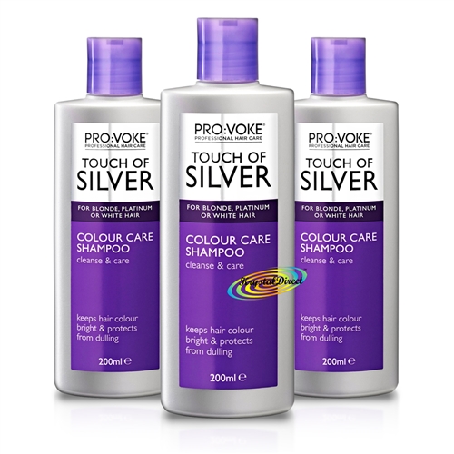 3x Provoke Touch of Silver Colour Care Shampoo 200ml