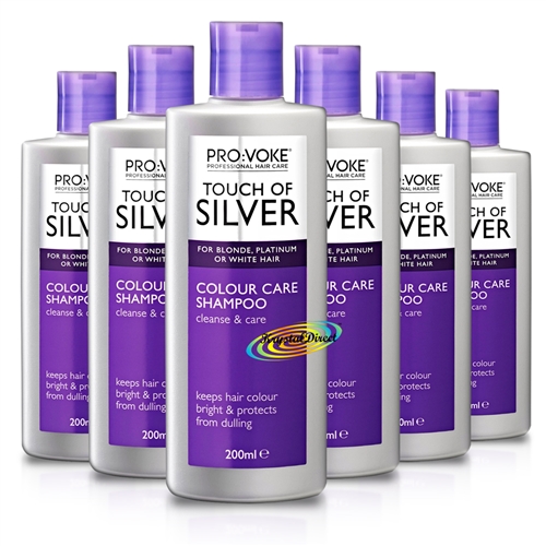 6x Provoke Touch of Silver Colour Care Shampoo 200ml