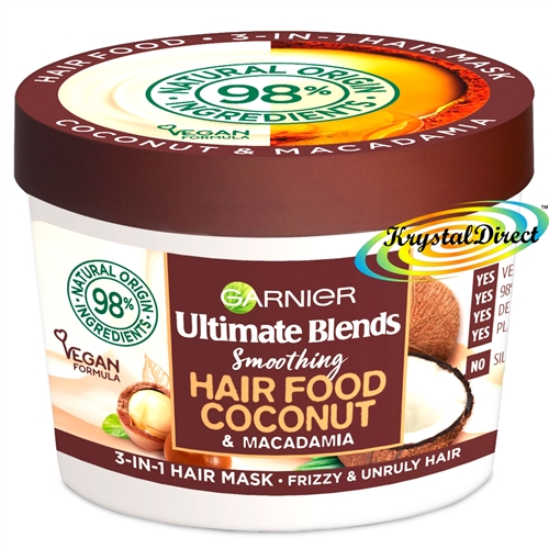 Garnier Ultimate Blends Hair Food Coconut Oil 3-in-1 Frizzy Hair Mask Treatment 390ml