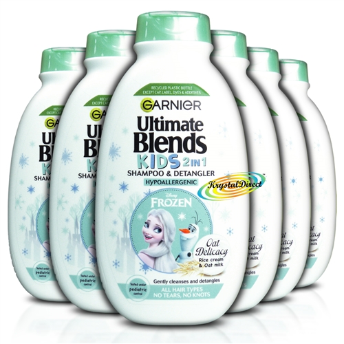 6x Garnier Ultimate Blends Kids 2 in 1 Hypoallergenic Shampoo 250ml Oat Delicacy