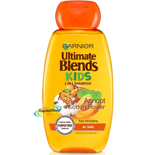 Garnier Ultimate Blends Kids Apricot & Cotton Flower 2 In 1 Shampoo 250ml