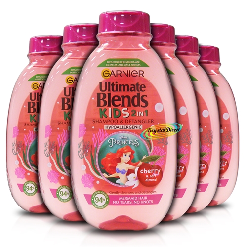6x Garnier Ultimate Blends Kids 2 in 1 Hypoallergenic Shampoo 250ml Cherry