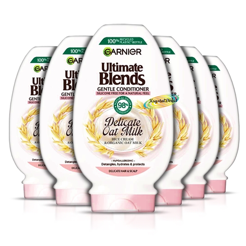 6x Garnier Ultimate Blends Delicate Oat Milk Gentle Conditioner 400ml