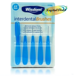 Wisdom Interdental Brushes 0.60mm Fine Blue