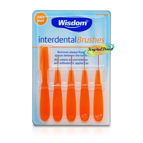 Wisdom Interdental Brushes XXX Fine 0.45mm Orange Oral Hygiene Dental Floss