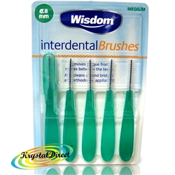 Wisdom Interdental Brushes Green Medium 0.8mm