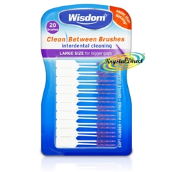 Wisdom Clean Between Soft Rubber Wire Free 20 Brushes For Plaque Removal