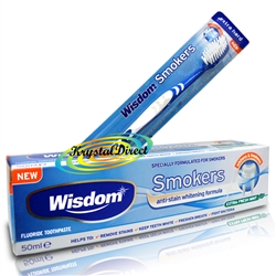 Wisdom Addis Smokers Extra Hard Toothbrush And Extra Fresh Mint Toothpaste 50ml