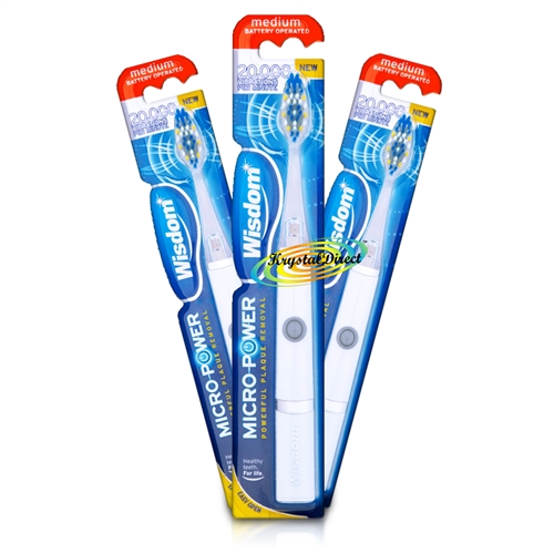 3x Wisdom Micro Power Battery Toothbrush