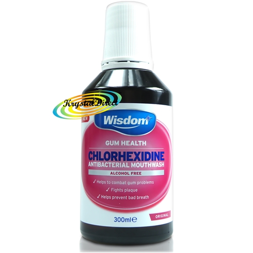 Wisdom Chlorhexidine Mouthwash Original Antibacterial Alcohol Free 300ml