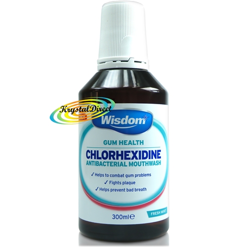 Wisdom Chlorhexidine Mouthwash Fresh Mint Antibacterial 300ml
