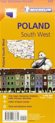 MICHELIN Southwest Poland Regional travel and road map. This map will provide you with an extensive coverage of primary, secondary and scenic routes for this region. In addition to Michelin's clear and accurate mapping, this regional map includes all the